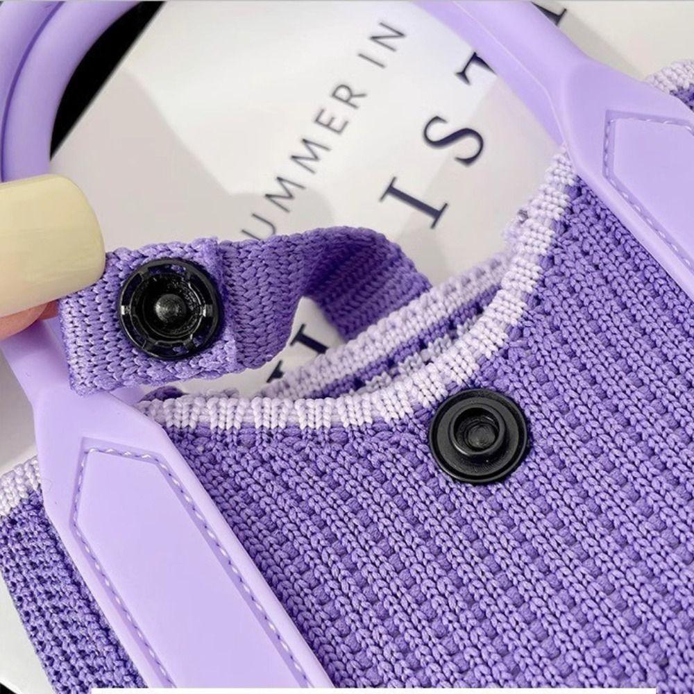 Sweet Love Knitted Mobile Phone Bag Mini Fashion Knitted Crossbody Bag Cute Korean Knit Handbag Phone Pouch