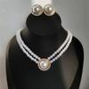 Trendy Pearl Necklace Set Imitation Pearl Court-style Jewelry Set  Bridal Accessories