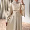 Cross-border Europe, America, Amazon  Autumn New Women's Clothing Fashion Temperament Shawl Simple Long-sleeved Long Dress Two Pieces