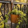 Rustikaler Metall-Eisen Hänge-Blumentopf für den Außenbereich, Heimgarten, Wandmontage, Pflanzenbehälter mit Haken zur Dekoration