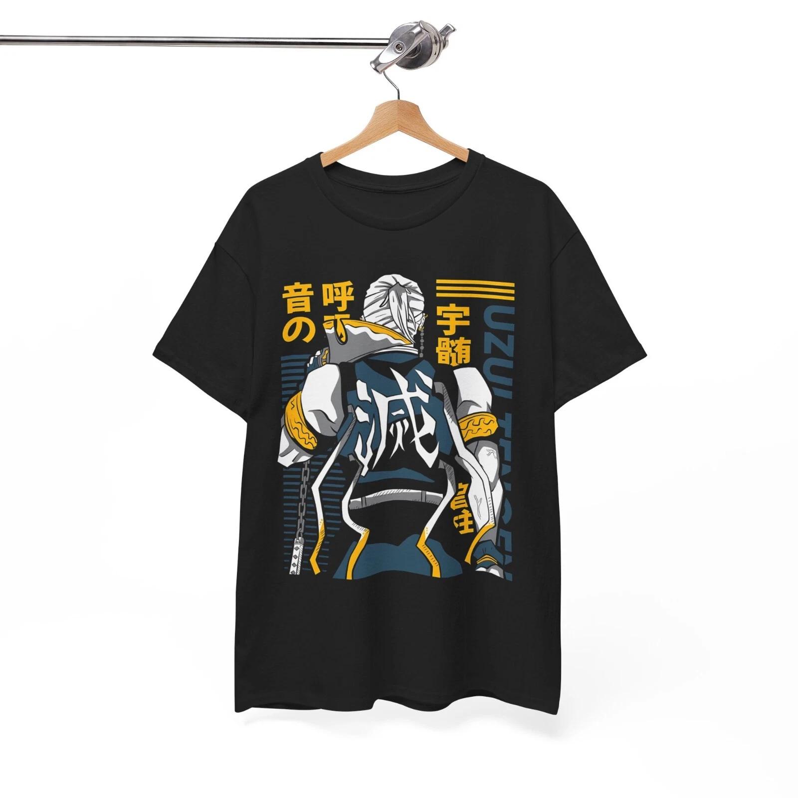 

Demon Killer Anime T-shirt Tengen Uzui Kimetsu No Yaiba Summer New Retro Fashion Men and Women Japanese Anime 4XL