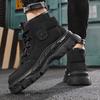 Autumn and winter new high-top shoes Martin leather boots tooling boots men's recreational locomotive boots labor insurance shoes men's