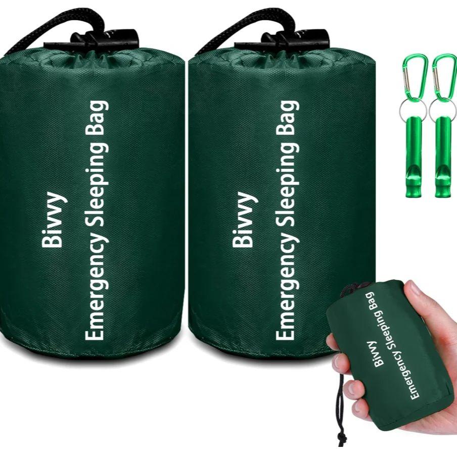 Emergency Sleeping Bag Survival Bag,Camping Mylar Sleeping Bag Survival Gear Emergency Blankets Survival Shelter