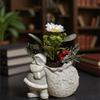 Santa Claus Mold Creative Storage Silicone Mold Christmas Flower Pot Mold Soft For Ceramic Crafting Christmas Decoration Home