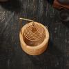 Natural Bamboo Incense Burner Upside Down Spring Clip Incense Holder Incense Plate Ash Catcher Home Decor