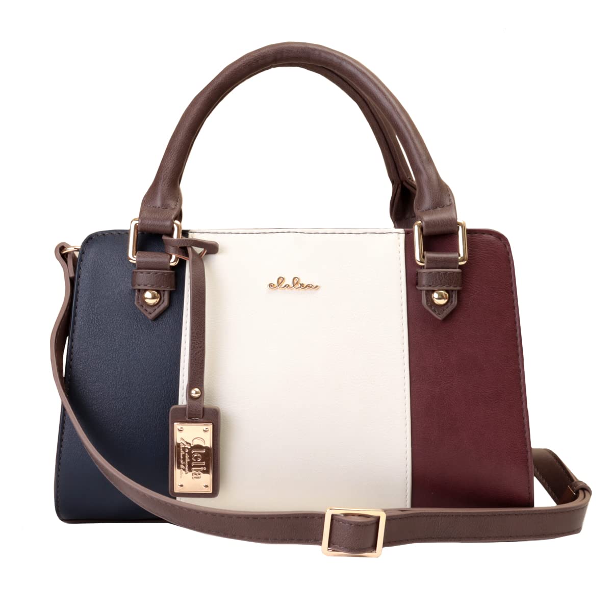 

Shoulder Bag Clasp Tricolor 2way Handbag Liberte Series [Cleria] Women s [CL-22883] (Royal Marine)