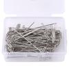 50/100Pcs 27/32/38/45/51MM T Pin Needles Wig Making T Pins for Blocking Knitting Assorted Sizes T-Pins Stainless Steel