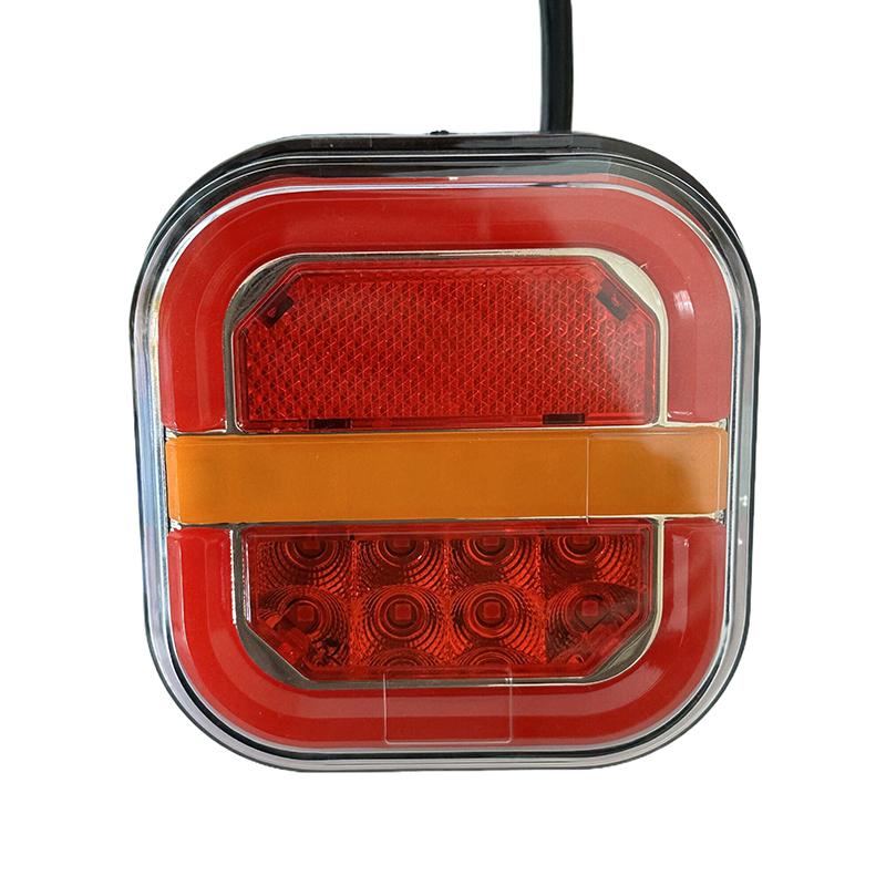 2Pcs 4Inch Led Tail Light Left Right Rear Brake Lamp Licesen Plate Taillight 12V 24V Turn Signal For Trailervan Bus 4X4 Pickup