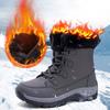 Winter Fleece Stiefel Herren Große Größe Schneestiefel Fleece Warm Paar Baumwollstiefel Outdoor Baumwollschuhe