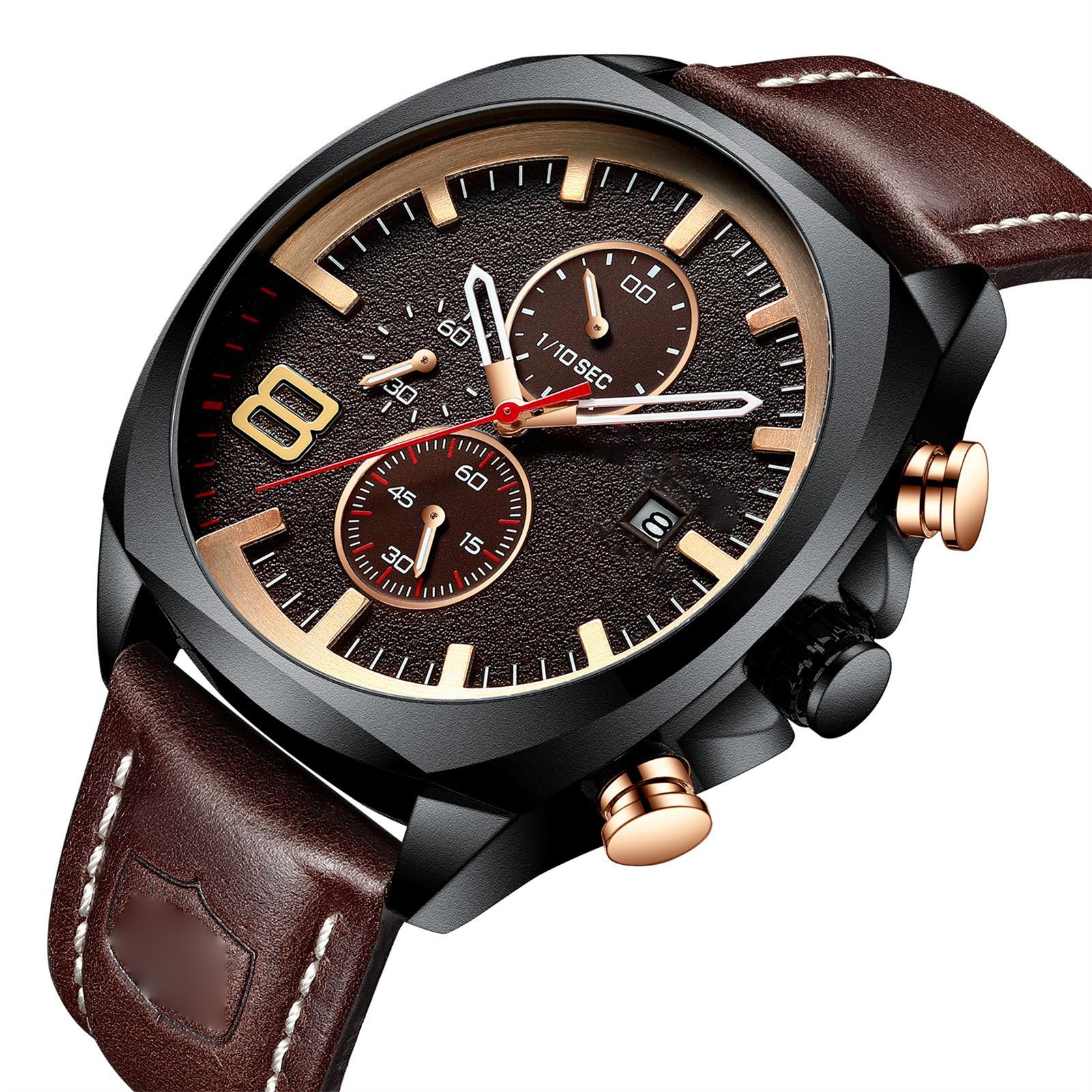 Men Watch Quartz Chronometer Movement Business Casual Wrist Watch