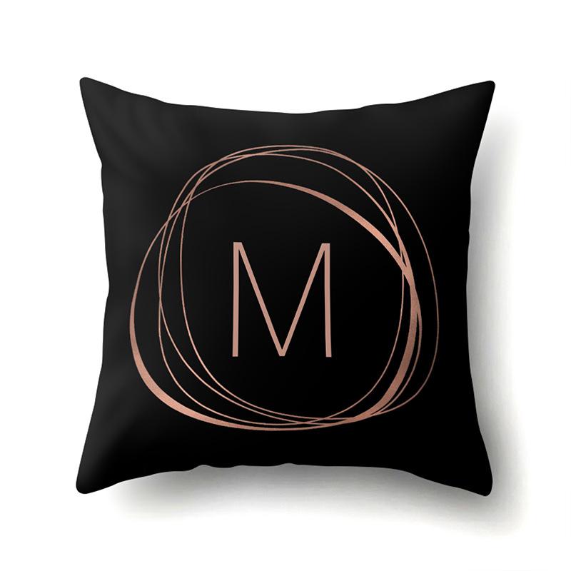 Polyester Pillow Case Automobile Decoration Home Printed Pillow Case Waist Cushion Cover Car Cushion Head Cushion Cover