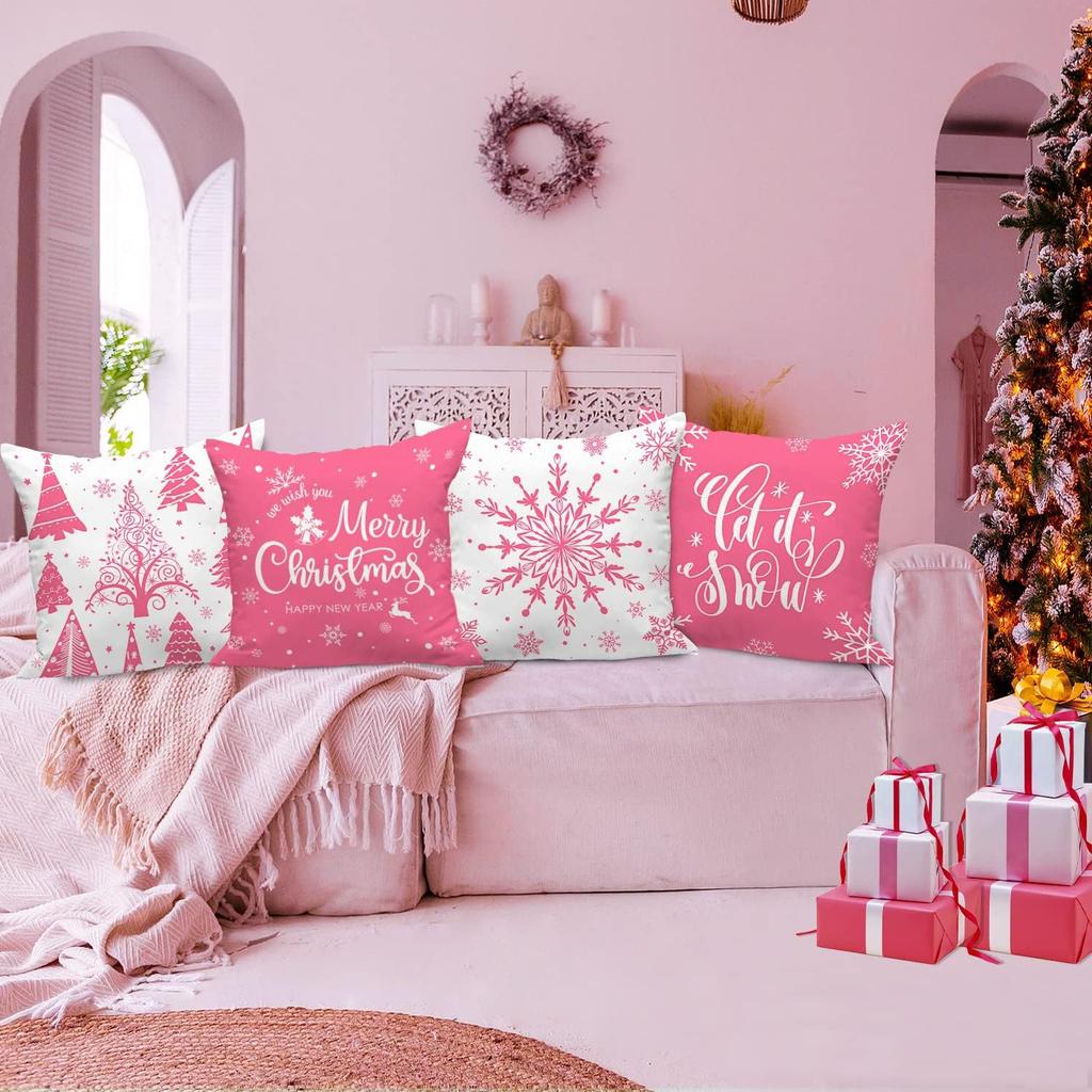 Christmas Christmas Pillowcase Home Decoration Cushion Living Room Bedroom Large Backrest Car Car Waist Protection Waist Pillowcase