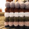 Winter Living Room Non-slip Warm Thick Striped Plush Cushion Couch Sofa Covers Slipcover Funda Sofa Mat