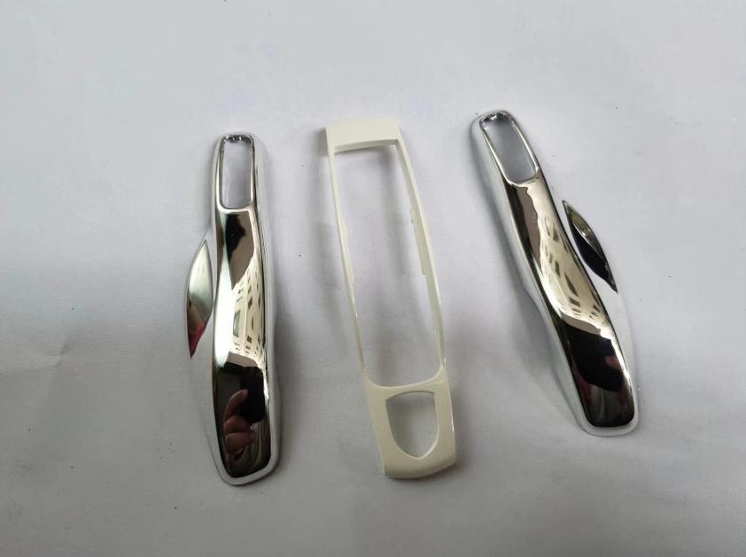 

3pcs Mirror Silver Chrome FOB Remote Key Case Shell Cover for Porsche Boxster Cayman 911 Panamera Cayenne Macan 970 981 991