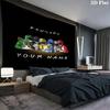 Power Rangers Adventure Custom Name Wall Tapestry Aesthetic Wall Hanging Printed Fabric Blanket Decorative Tapestries for Bedroom Living Room Home Dec