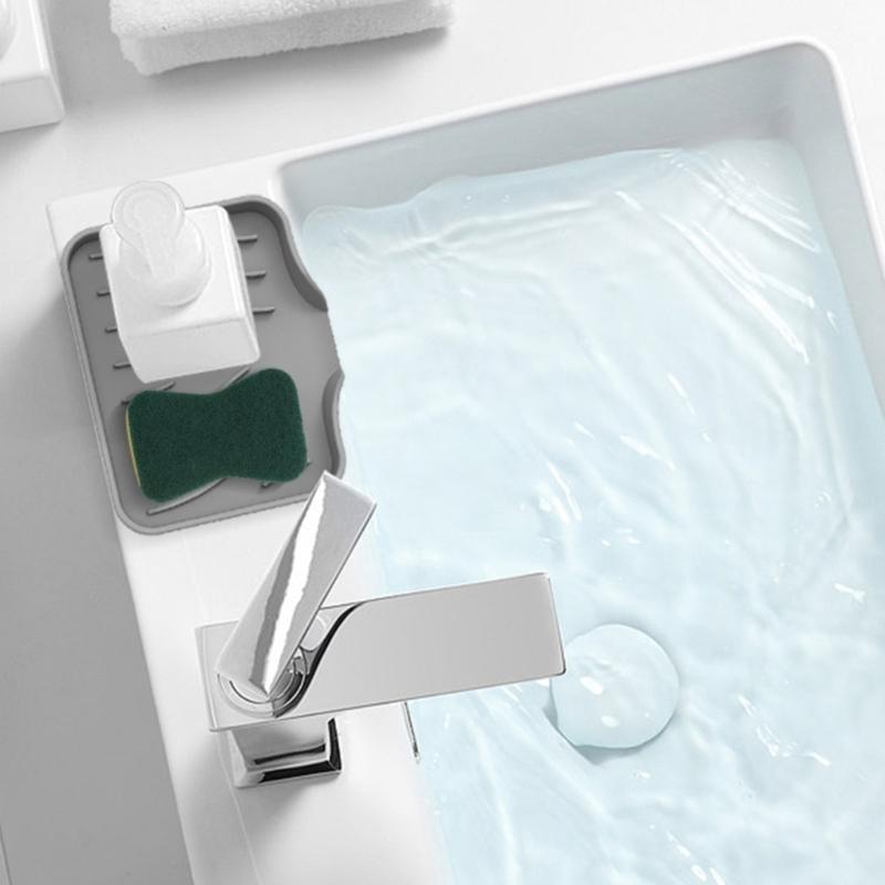 Silicone Soap Holder Soap Dish Draining Organizer Kitchen Bathroom Decorations