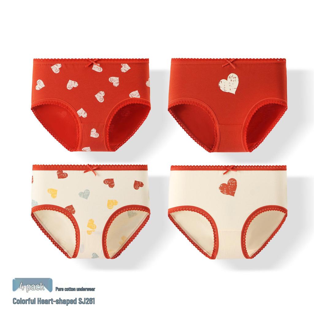 Baby Girls' Cute Cartoon Print Cotton Underpants - Breathable Bow Design for Infants and Toddlers