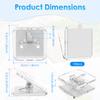 100Pcs Self Adhesive Paper Clip Transparent Square Binder Paper Clip Wall Hanging Postcard Photos School Office Stationery