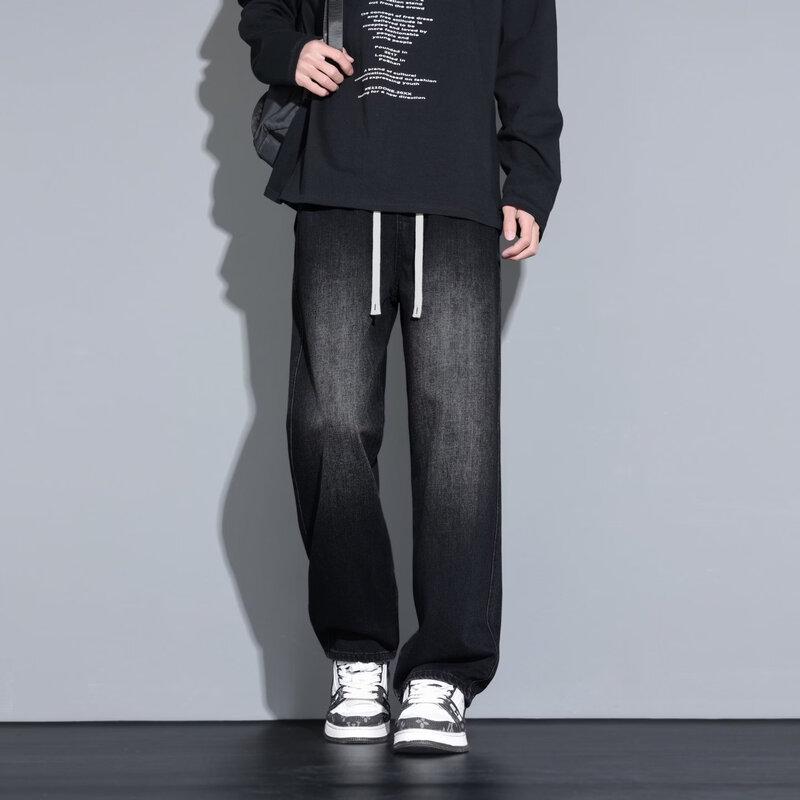 Wassup Sohot Men's Loose Straight Wide-Leg Jeans