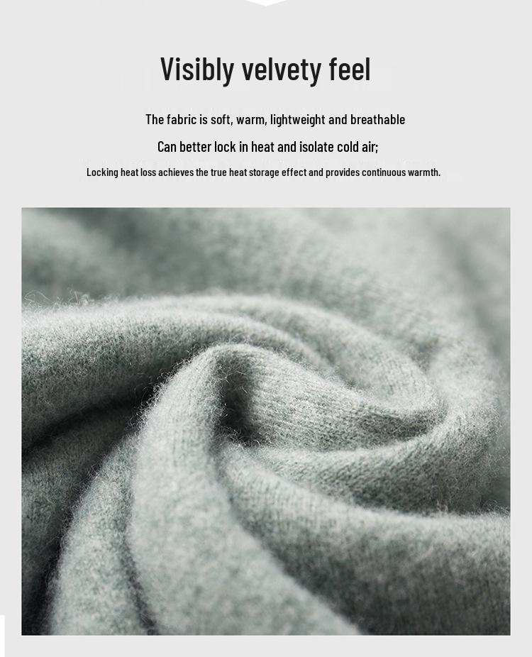 Men's Round Neck Cashmere Sweater - Business Casual, Loose Fit, Autumn Winter Knitwear