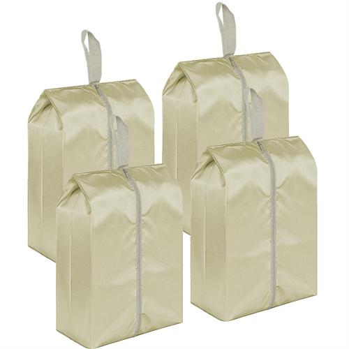 

4pcs/Set Travel Laundry Bags Zipper Closure Waterproof Dirty Clothes Storage Organizer Garment Shoes Pouch for Camping Hiking 37x23cm