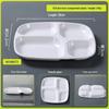 White Melamine 4-Compartment Divided Plate