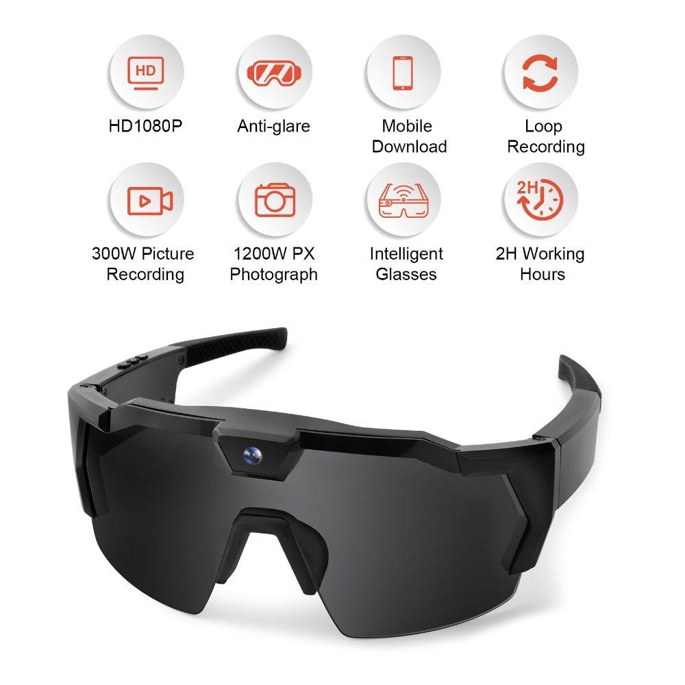 HD 1080P POV Action Camera Sunglasses 4K HD Video Recording Glasses Smart Glasses Motorcycle