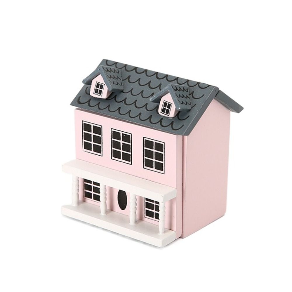 Mini Villa Miniature Handicraft Building Simulation Miniature Doll House Model  Photography Prop