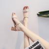 779-1 Half-drag women's outer wear 2025 summer small high-heeled sandals summer French gentle cool slippers