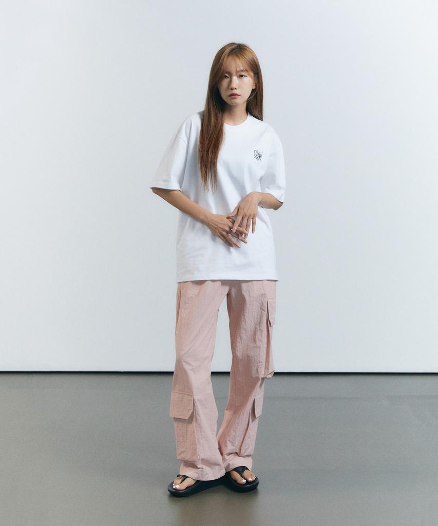 SLOW RECORD HOUSE Big Pocket Cargo Pants_Pink