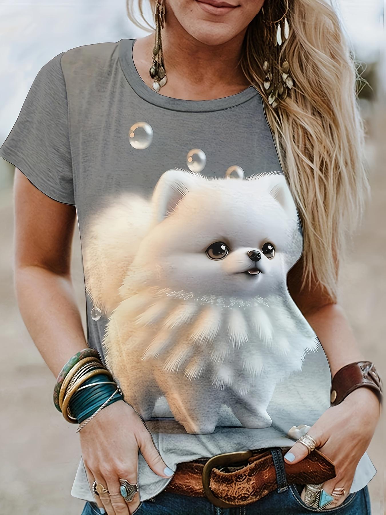 

Dog Print Crew Neck T-Shirt Casual Short Sleeve T-Shirt for Spring ; Summer. Women s Clothing XL дубильная кора