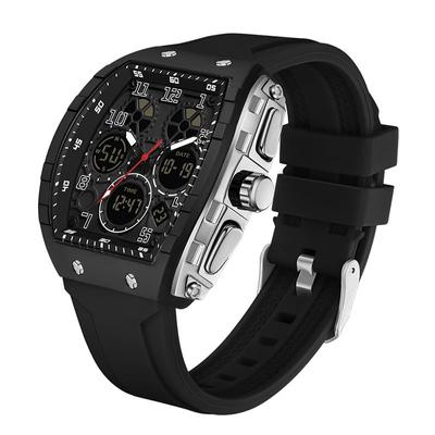 Relógio Masculino Relógio Digital Relógio Analógico Relógio À Prova D'Água Negócios Elegante Cinto de Silicone Relógio Masculino Relógio LED Multifuncional