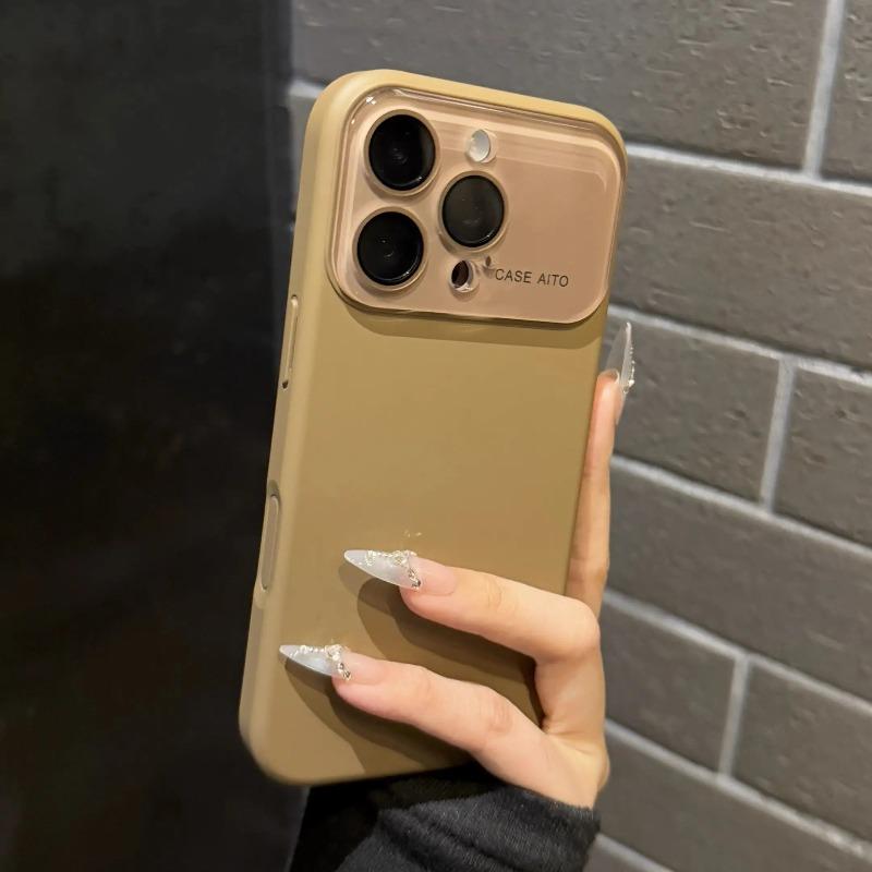 Large Window Liquid Silicone Original Soft Phone Case For iPhone 17 Air 17 16 15 14 13 12 Pro Max Funda Instantly Turn Series