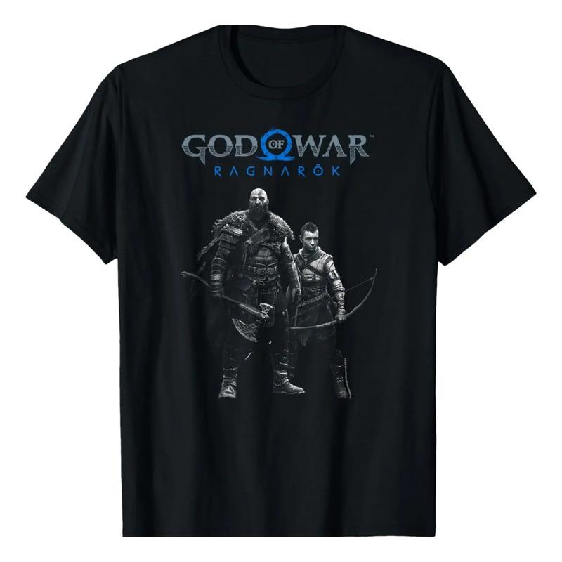 Camiseta Plateada De Kratos Y Atreus S разноцветный