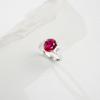 Zhou Hengfu s925 Sterling Silver Ruby Ring – European & American Designer Jewelry in Cultured Style