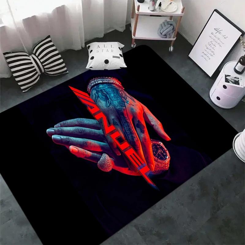 Mode Modern Rapper Patroon Tapijt voor Slaapkamer Woonkamer Bank Computerstoel Gebied Zacht Kleed Vloermatten Badkamer Antislipmat