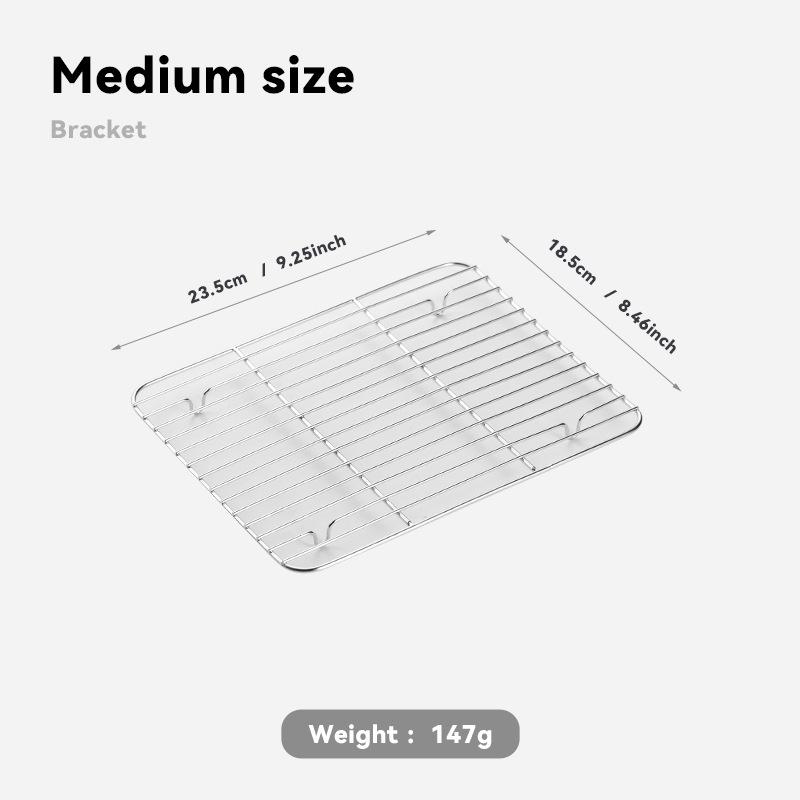 Stainless Steel Flat Tray & Mesh Pan for Roasting, Frying, BBQ & Oil Draining