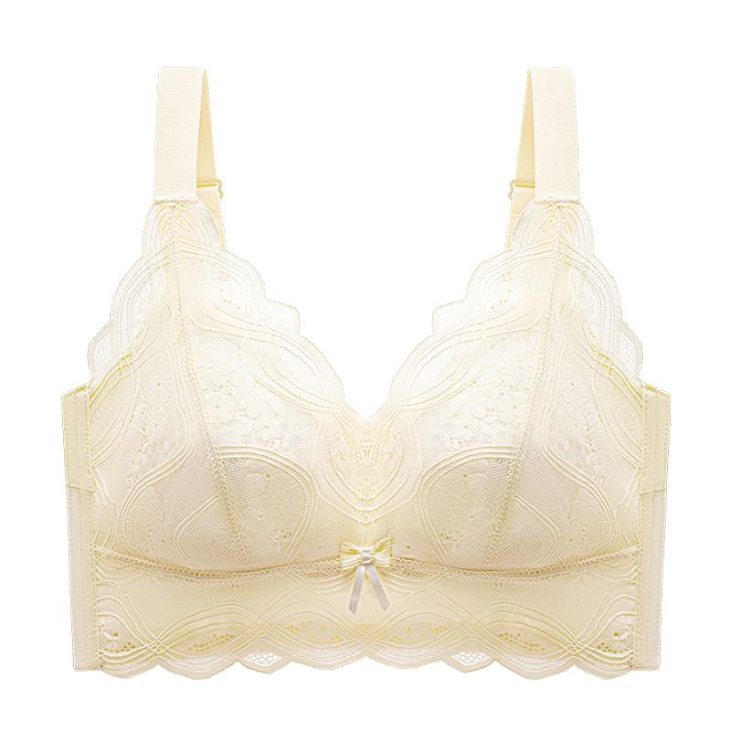 Thin Without Steel Ring Honeycomb Cup Bra, Big Chest, Small Display, Gathering, Breathable, Soft Support, Top Support, Anti Sagging Bra