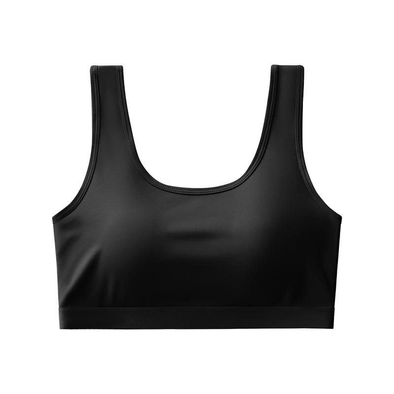 Pure Cotton Comfortable No Steel Ring Sports Vest Bra Fixed Cup with Chest Pad Sling Female Summer Gathering Beautiful Back Chest Wrap