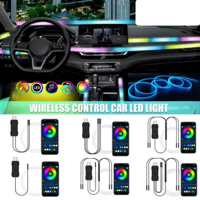 Kablosuz Uygulama/RF Uzaktan Kumandalı Araba Renkli Ortam Işığı LED İç Mekan Aydınlatma Kiti Araba Kamyon SUV RV Tekne Ev Yatak Odası Parti Dekorasyonu için
