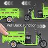 1:12 Tricycle Model Car Toy Metal Diecast Sound Light Pull Back Express Delivery Transport Vehicle Models Gifts for Boys Kids