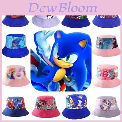 Cartoon Kids Fishing Hat With Sun Protection In Cars Stitch Spiderman And More!
