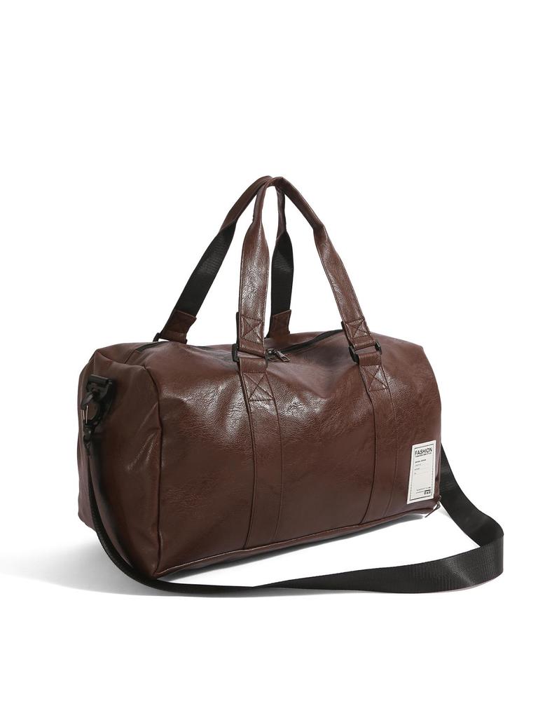 Men's Lightweight Water-Repellent PU Travel Bag for Gym, Yoga, and Sports
