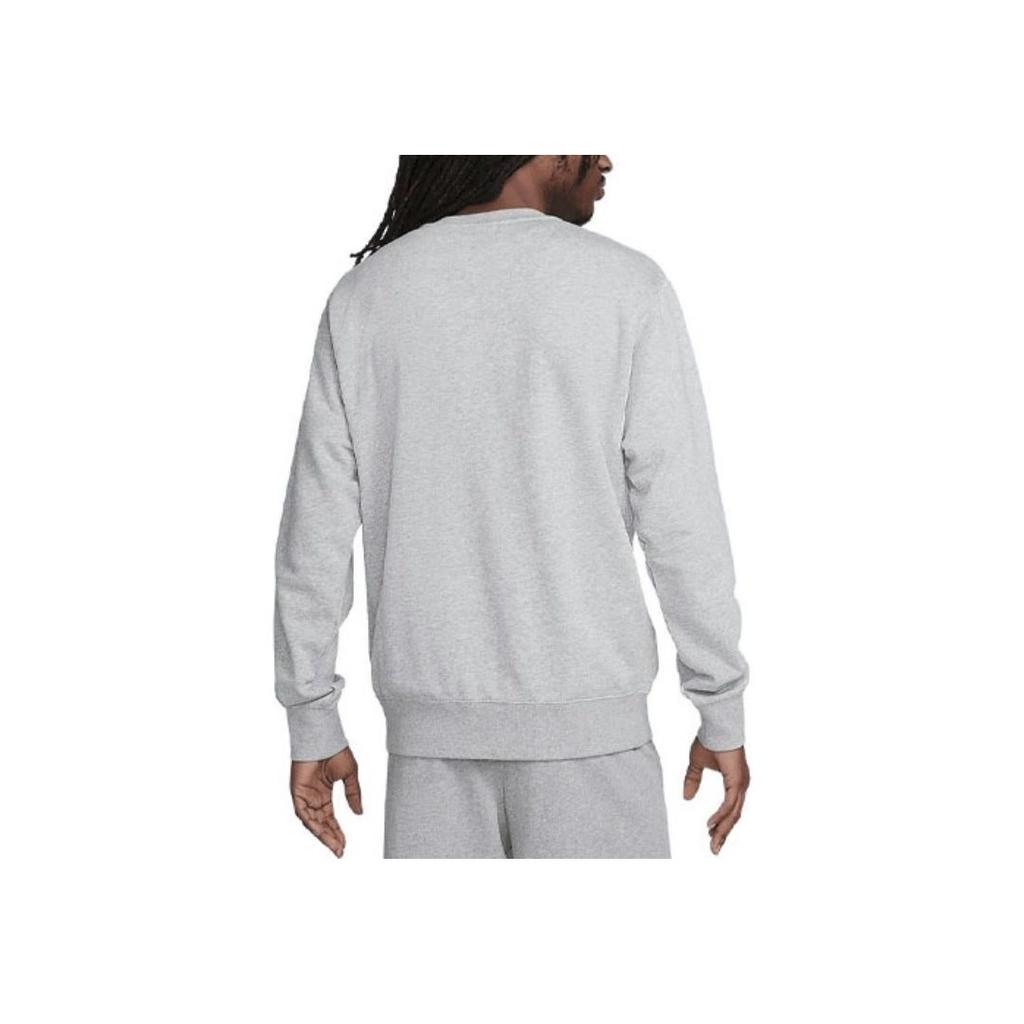 Nike Logo Embroidered Pattern Round Neck Knitted Sweatshirt Men Sweatshirt Dark-Gray FZ5203-063