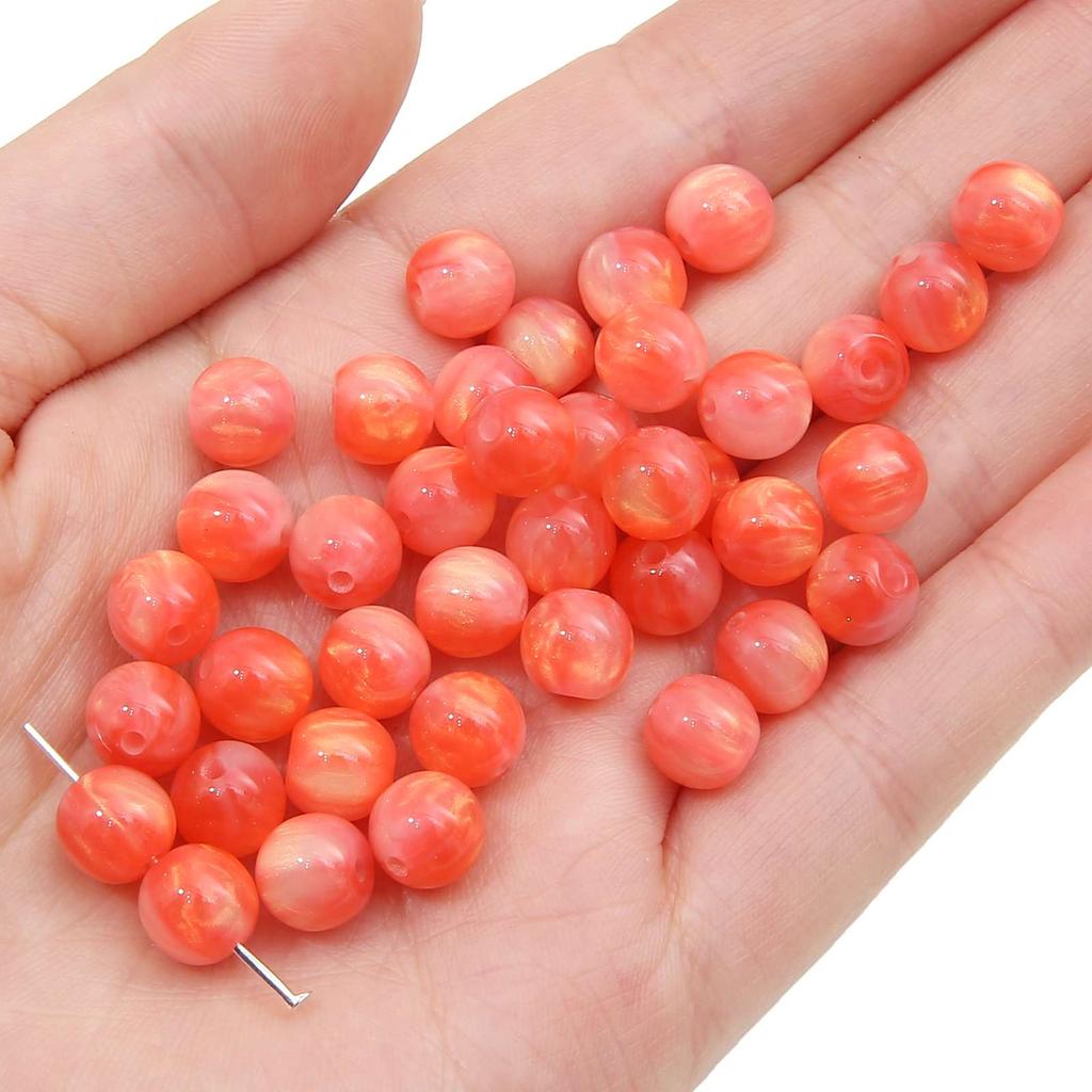 Perles en Résine 8mm/10mm/12mm Ciel Étoilé Coloré Perles Espacement Rondes Libres Pour Collier Bracelet Boucle d'Oreille Porte-clés Fabrication de Bijoux DIY Accessoires