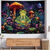 Frog Tapestry Hippie Mushroom Tapestry Galaxy Space Tapestries Colorful Plant Floral Wall Art Aesthetic Tapesties Wall Hanging