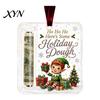 Christmas Tree Money Holder Retro Cash Pendant, Decoration, Transparent Acrylic Unique Ornament Holiday Hanging with Card Slot for Festive Party