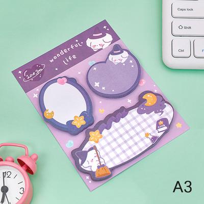 Kawaii Cartoon Strawberry Rabbit Bear Sticky Notes Memo Pad Cute Message N Times