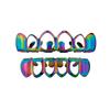 2Pcs/Set Classic Charm Teeth Grillz Hip Hop Hollowed-Out Teeth Caps  Tooth Socket