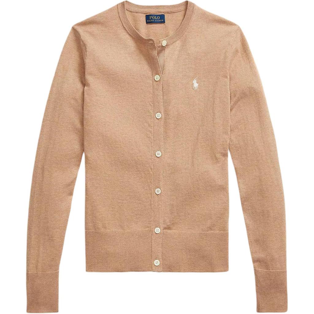 Polo Ralph Lauren Crew Neck Long Sleeve Single Breasted Embroidered Knit Sweater Standard Fit Women sweater 211702649-047